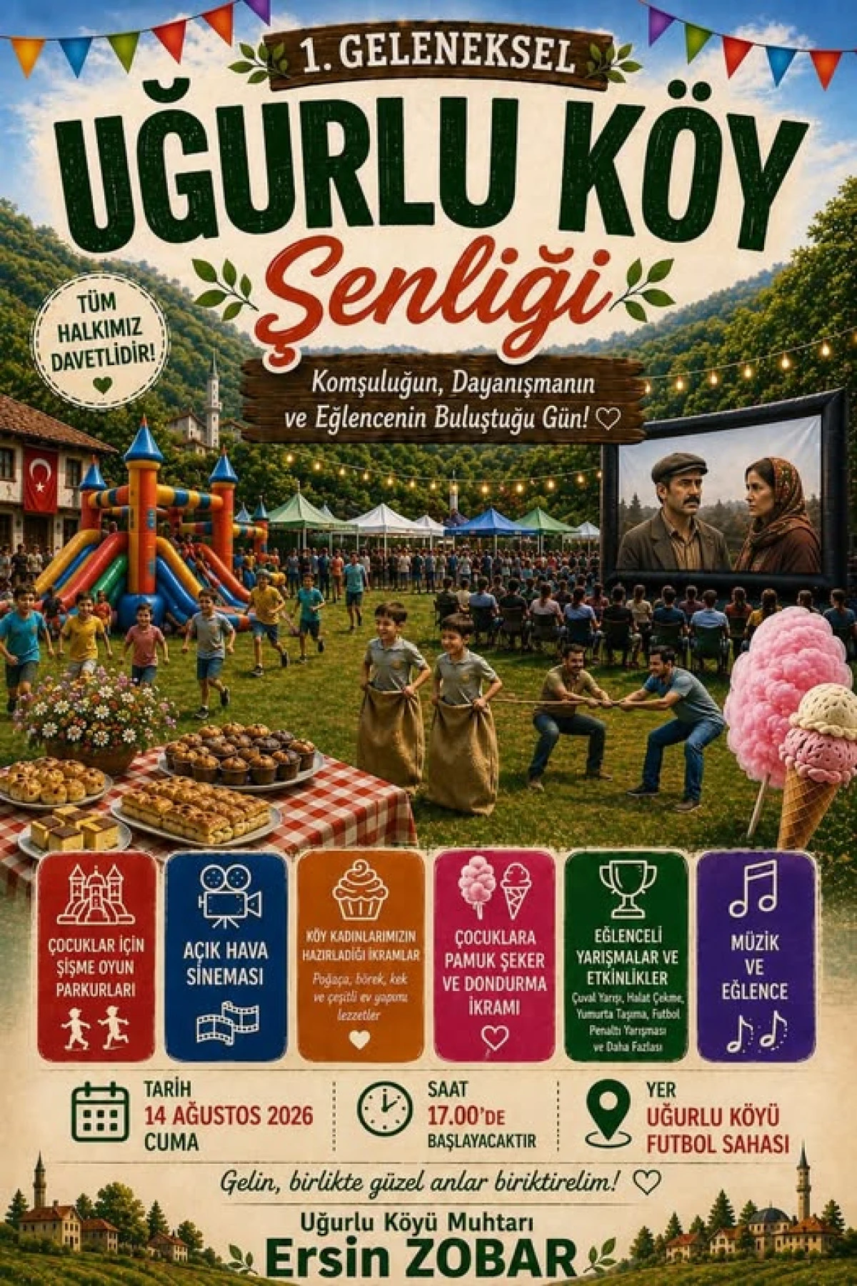 1. Geleneksel Uğurlu K&ouml;y Şenliği İ&ccedil;in Geri Sayım Başladı
