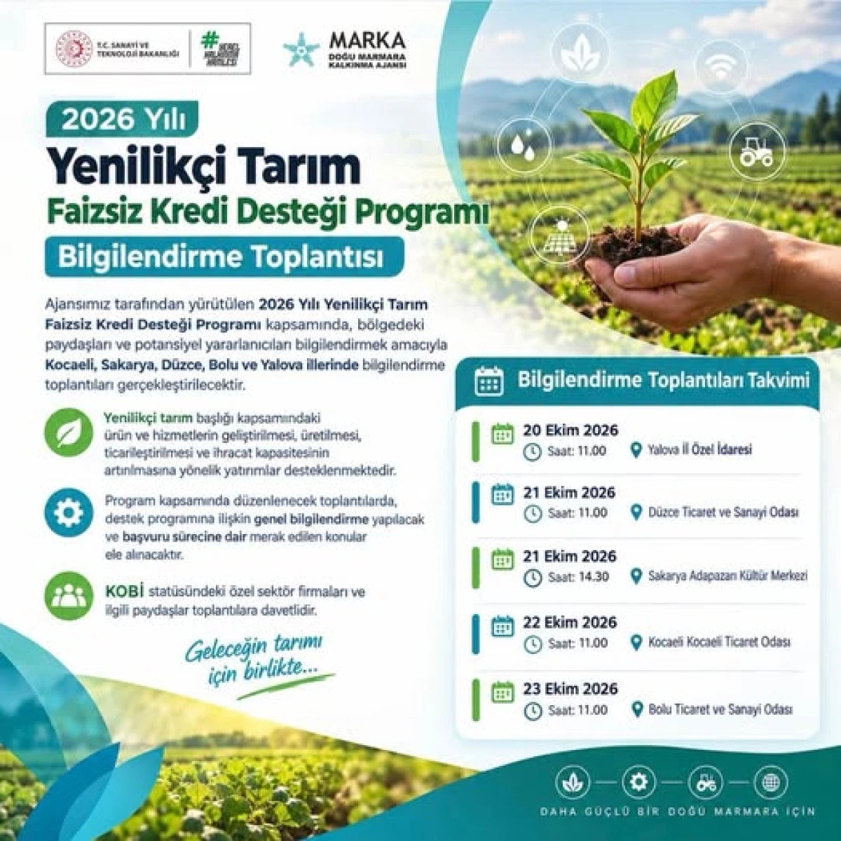 2026 YILI YENİLİK&Ccedil;İ TARIM FAİZSİZ KREDİ DESTEĞİ PROGRAMI