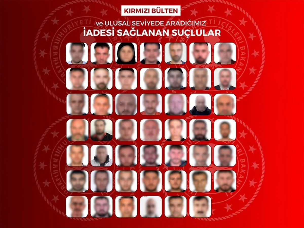 48 Su&ccedil;lu Yakalanarak &Uuml;lkemize İade Edildi.&rdquo;
