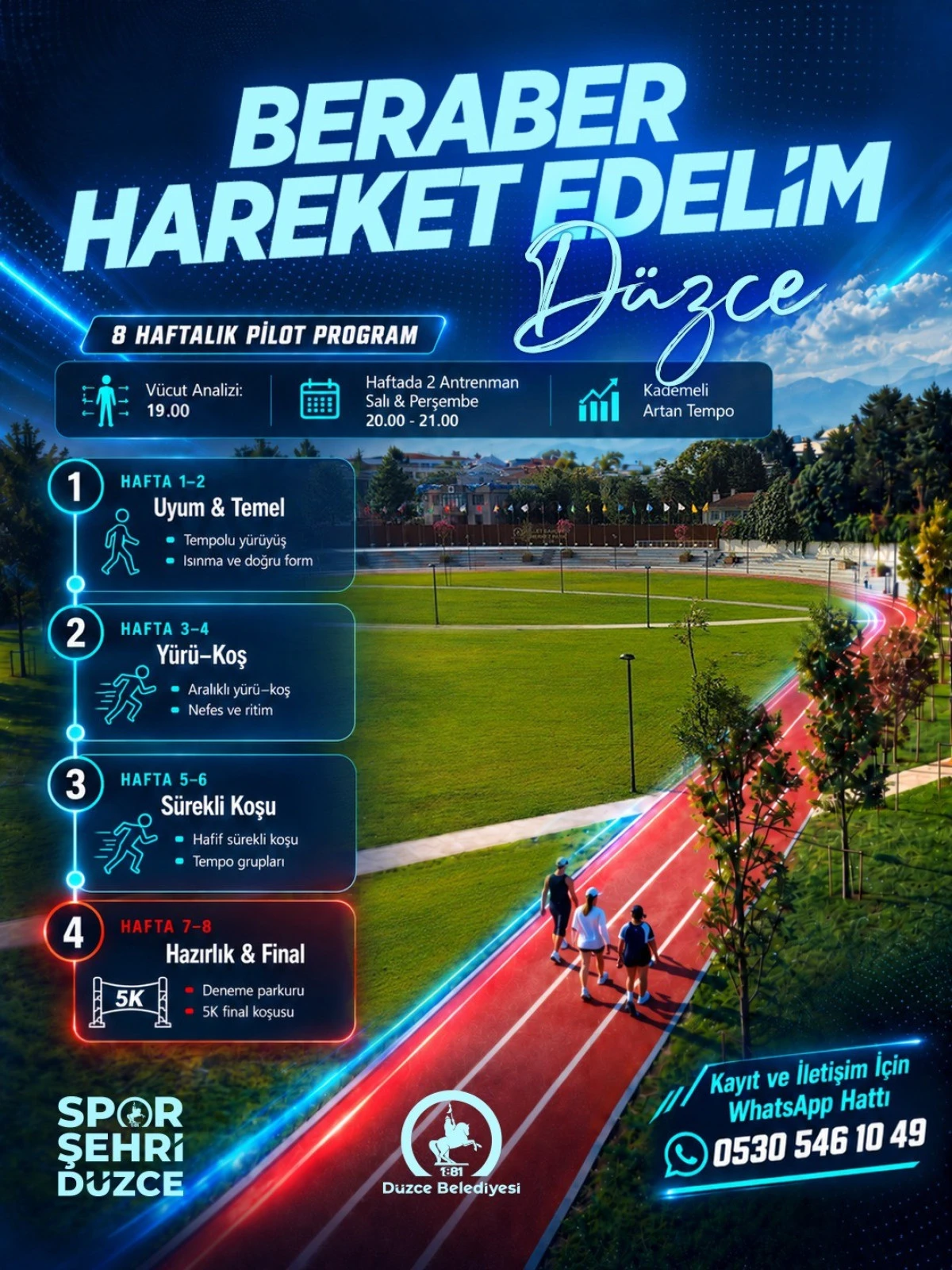 8 HAFTALIK KOŞU VE HAREKET PROGRAMI BAŞLIYOR