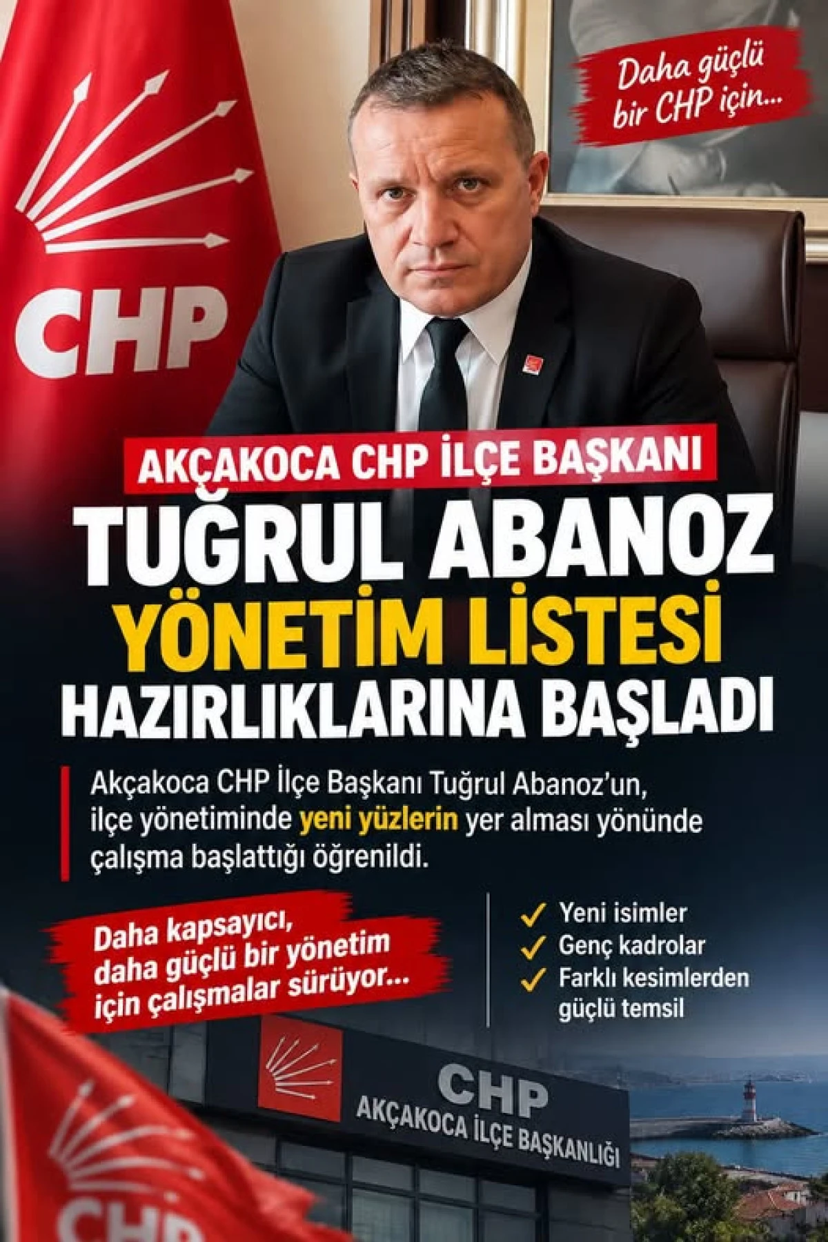 ABANOZ&rsquo;DAN CHP AK&Ccedil;AKOCA&rsquo;DA YENİ Y&Ouml;NETİM HAZIRLIĞI