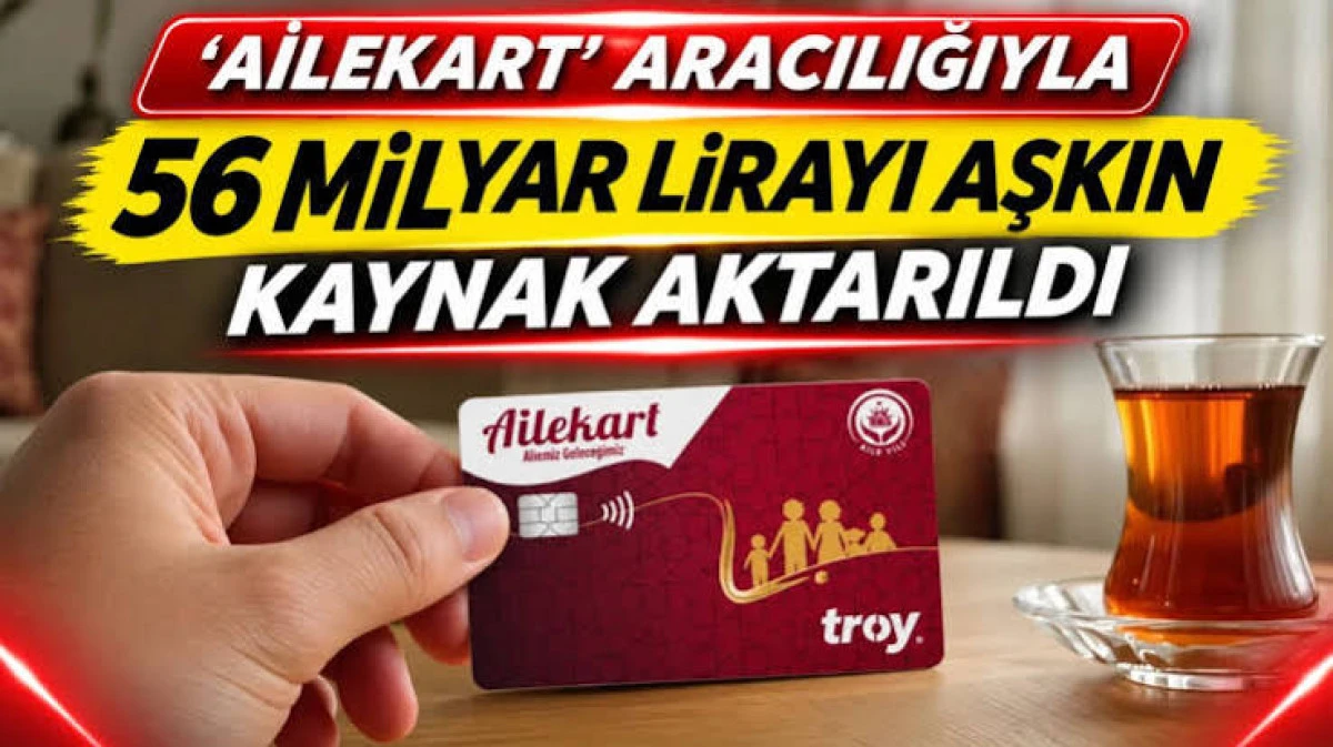 Ailekart&rdquo;  hak sahiplerine 56 milyar lirayı aşkın kaynak aktarıldı