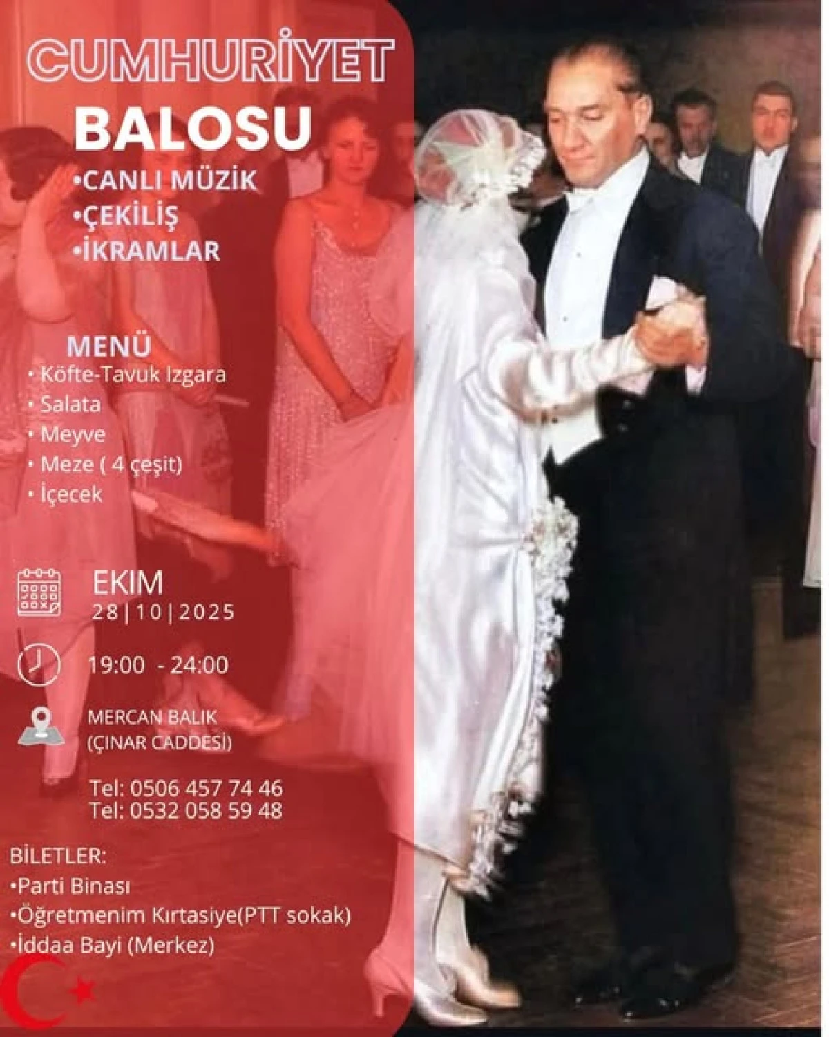 AKÇAKOCA CHP DEN CUMHURİYET BALOSUNA DAVET