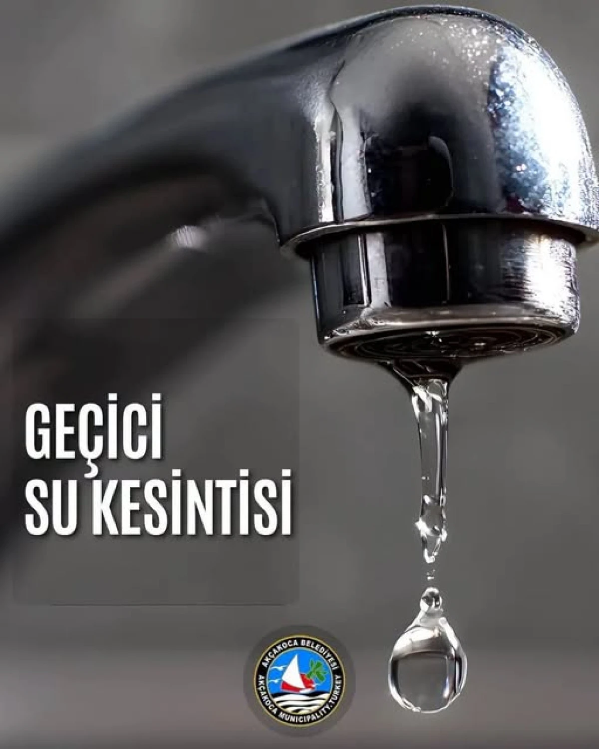AK&Ccedil;AKOCA DA SU KESİNTİSİ DUYURUSU