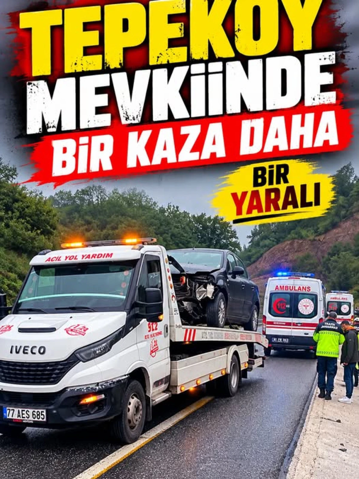 Ak&ccedil;akoca Tepek&ouml;y&rsquo;de Trafik Kazası: 1 Yaralı