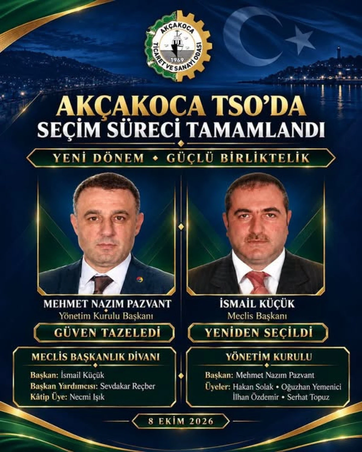AK&Ccedil;AKOCA TİCARET VE SANAYİ ODASINDA SE&Ccedil;İM S&Uuml;RECİ TAMAMLANDI