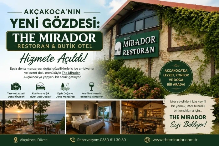 Ak&ccedil;akoca Turizm Sekt&ouml;r&uuml;ne Yeni İstihdam Kapısı: Mirador Otel & Restoran Yeni &Ccedil;alışma Arkadaşları Arıyor!