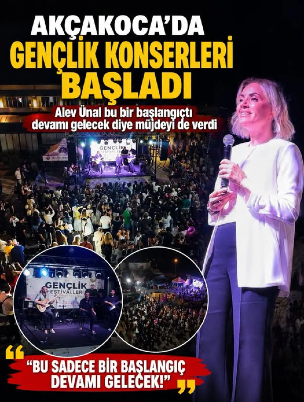 (G&ouml;r&uuml;nt&uuml;l&uuml;) AK&Ccedil;AKOCA&rsquo;DA GEN&Ccedil;LİK KONSERLERİ BAŞLADI