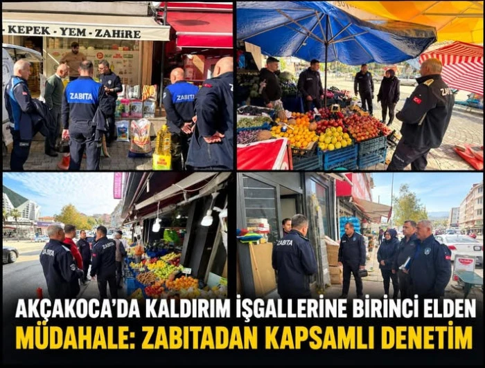 AK&Ccedil;AKOCA&rsquo;DA KALDIRIM İŞGALLERİNE SIKI DENETİM!