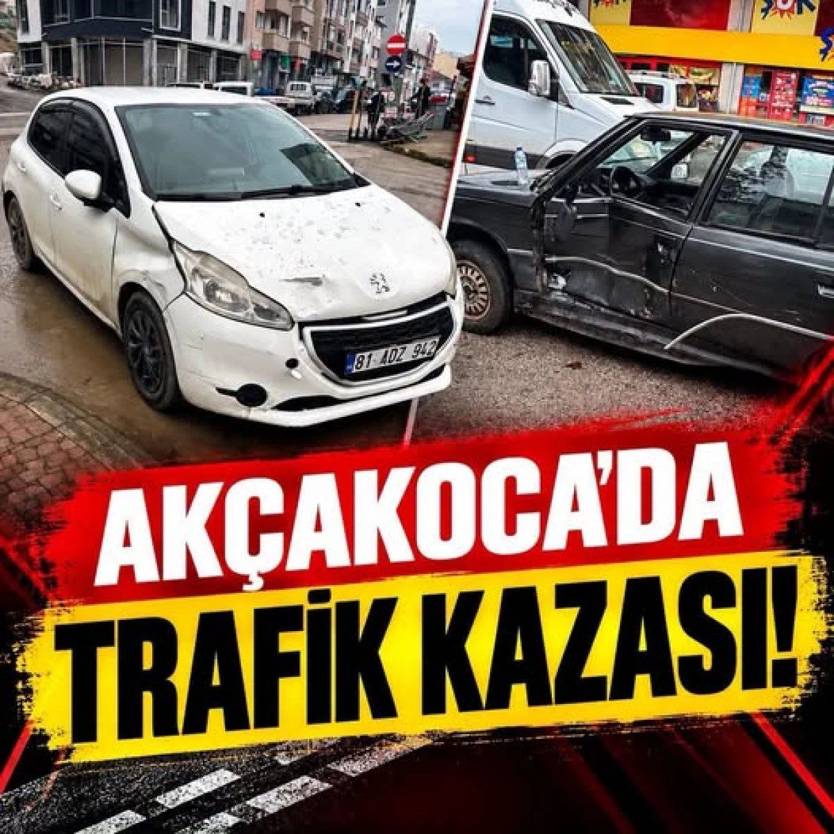 AK&Ccedil;AKOCA&rsquo;DA SABAH SAATLERİNDE TRAFİK KAZASI!