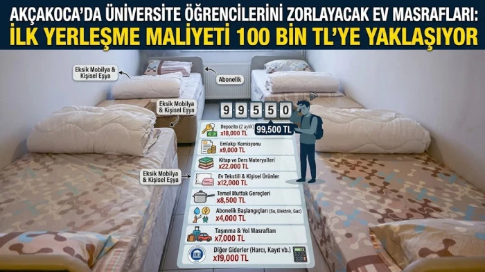 AK&Ccedil;AKOCA&rsquo;DA &Uuml;NİVERSİTE &Ouml;ĞRENCİLERİNİ ZORLAYACAK EV MASRAFLARI: