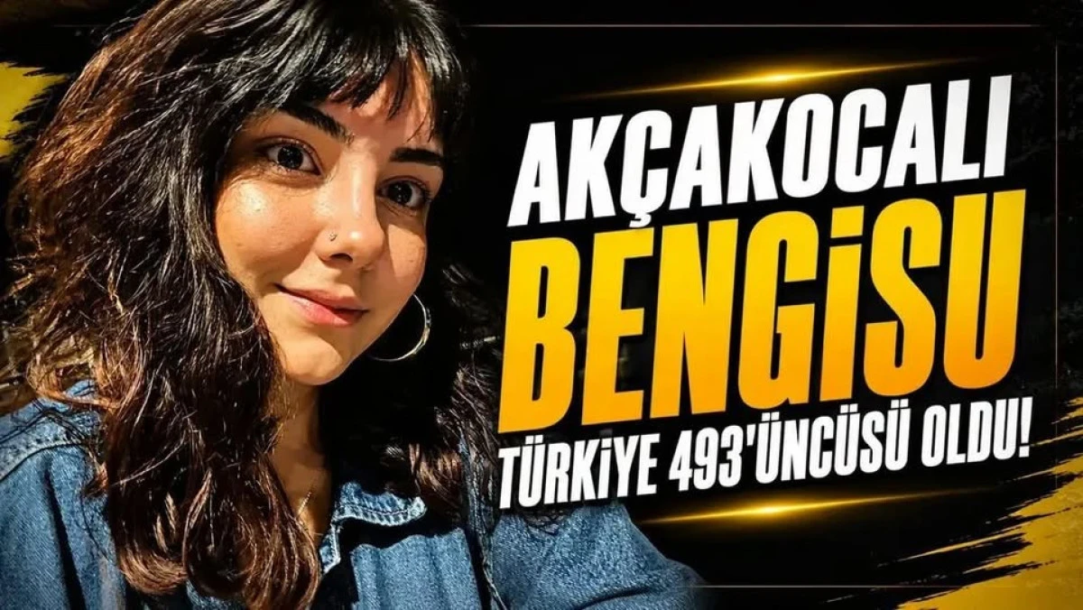 Ak&ccedil;akocalı Bengisu Pekdemir YKS'de T&uuml;rkiye 493'&uuml;nc&uuml;s&uuml; oldu