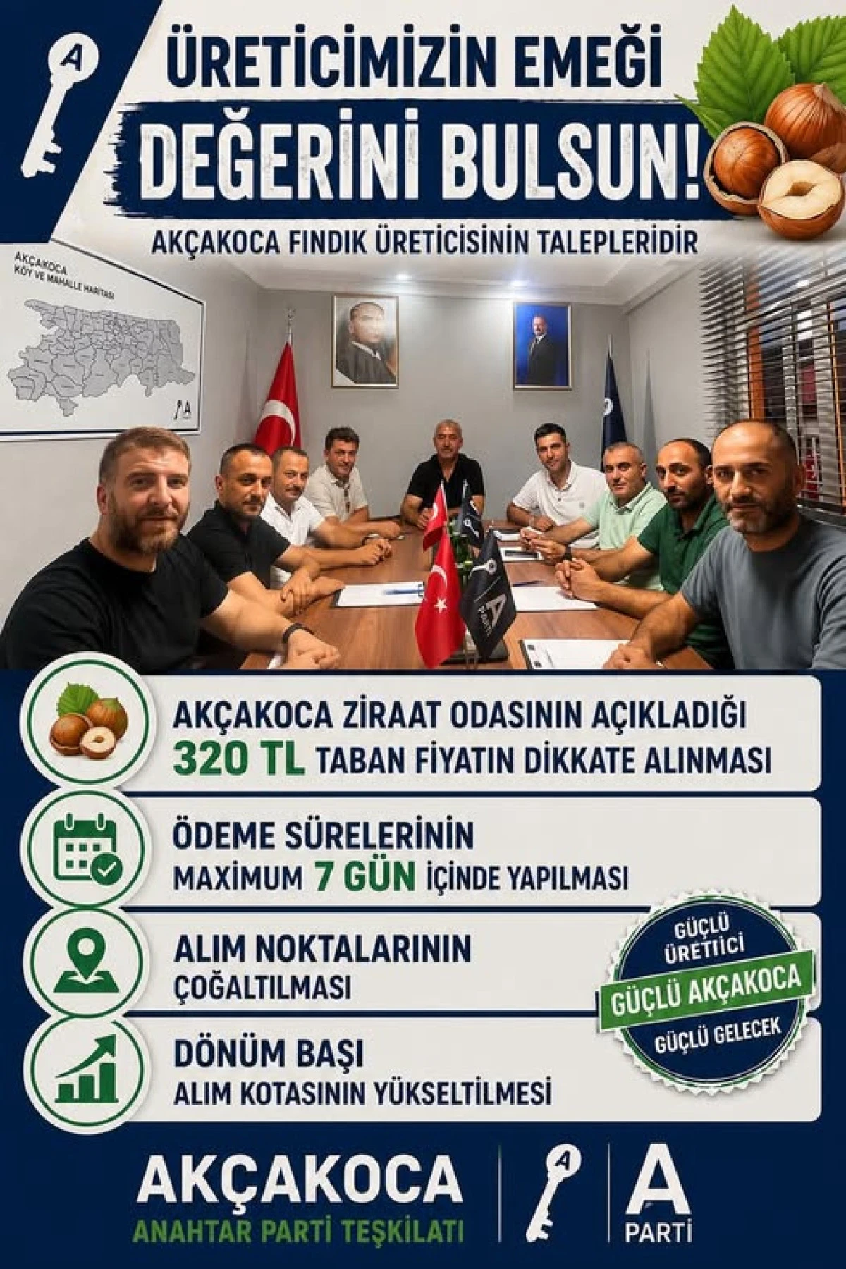 Ak&ccedil;akoca&rsquo;nın Ekonomisi Fındığa Bağlı Olduğunu S&ouml;yledi