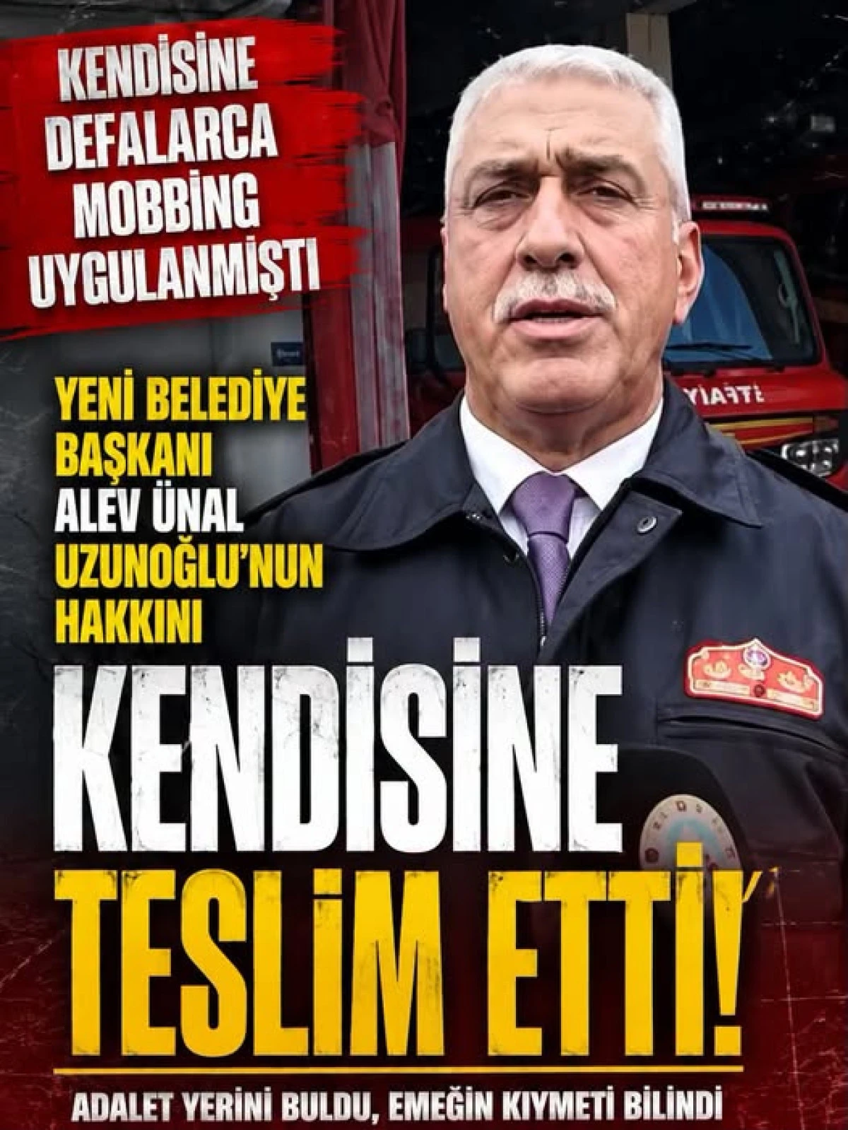 ALEV &Uuml;NAL&rsquo;DAN ALİ UZUNOĞLU&rsquo;NA İADE-İ İTİBAR