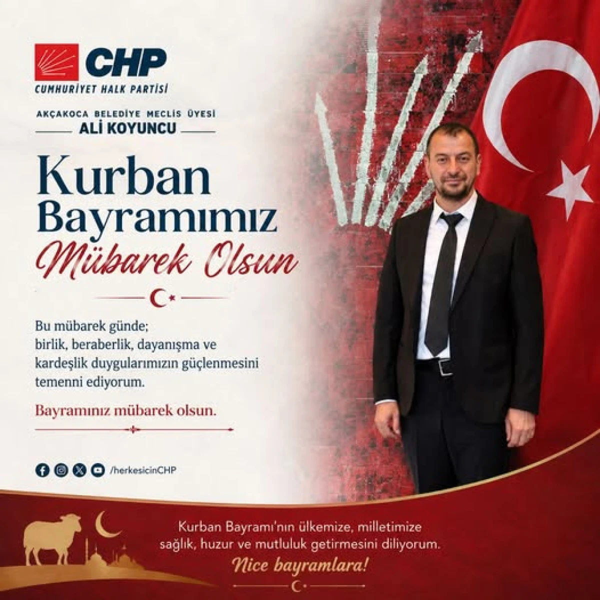 ALİ KOYUNCU DAN KURBAN BAYRAMI MESAJI