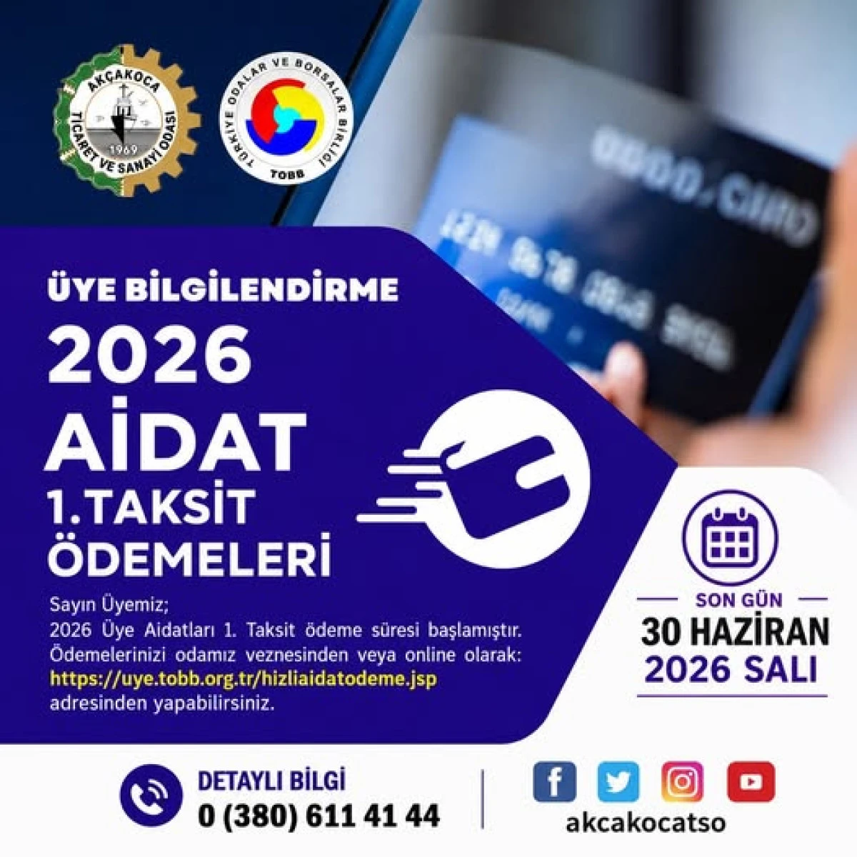 ATSO DAN &Uuml;YELERE DUYURU