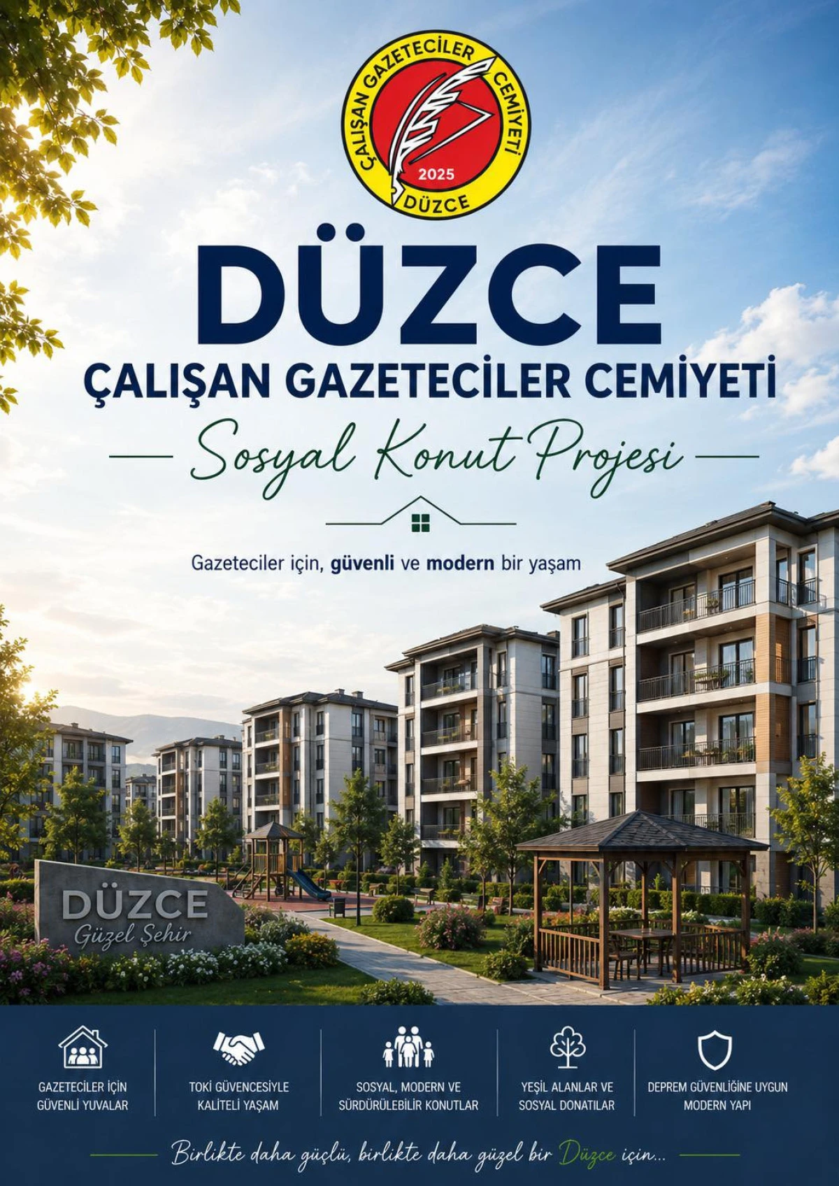 BAŞKAN &Ouml;ZL&Uuml;&rsquo;DEN GAZETECİLERE Y&Ouml;NELİK SOSYAL KONUT PROJESİ&rsquo;NE DESTEK