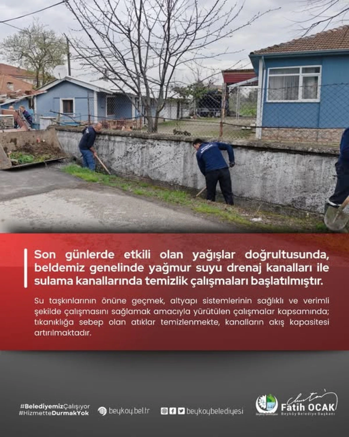 BEYK&Ouml;Y BELDESİNDE TEMİZLİK