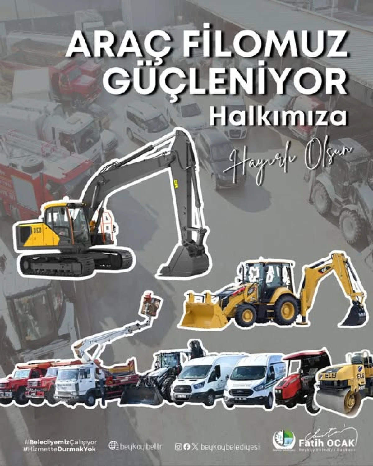 Beyk&ouml;y Belediyesi Hizmet Ataklarını S&uuml;rd&uuml;r&uuml;yor: Ara&ccedil; Filosu G&uuml;&ccedil;leniyor!