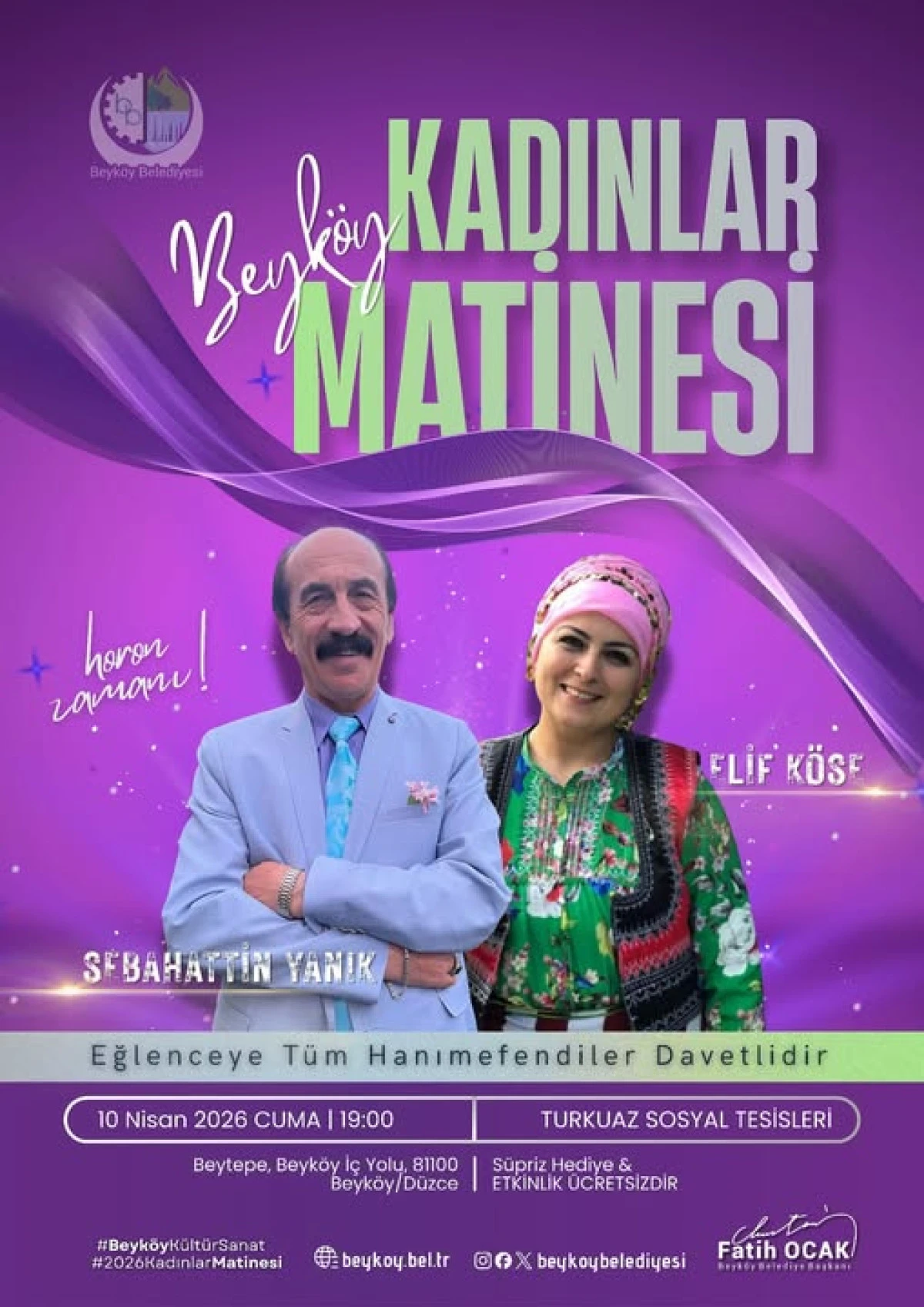 BEYK&Ouml;Y KADINLAR MATİNESİNE DAVETLİSİNİZ 