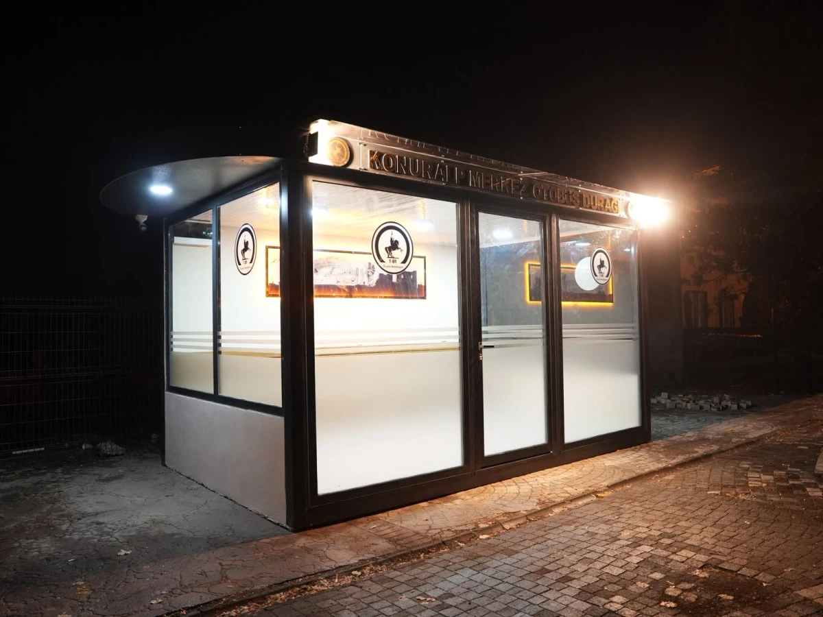 BİR KAPALI DURAK DA KONURALP&rsquo;E YERLEŞTİRİLDİ