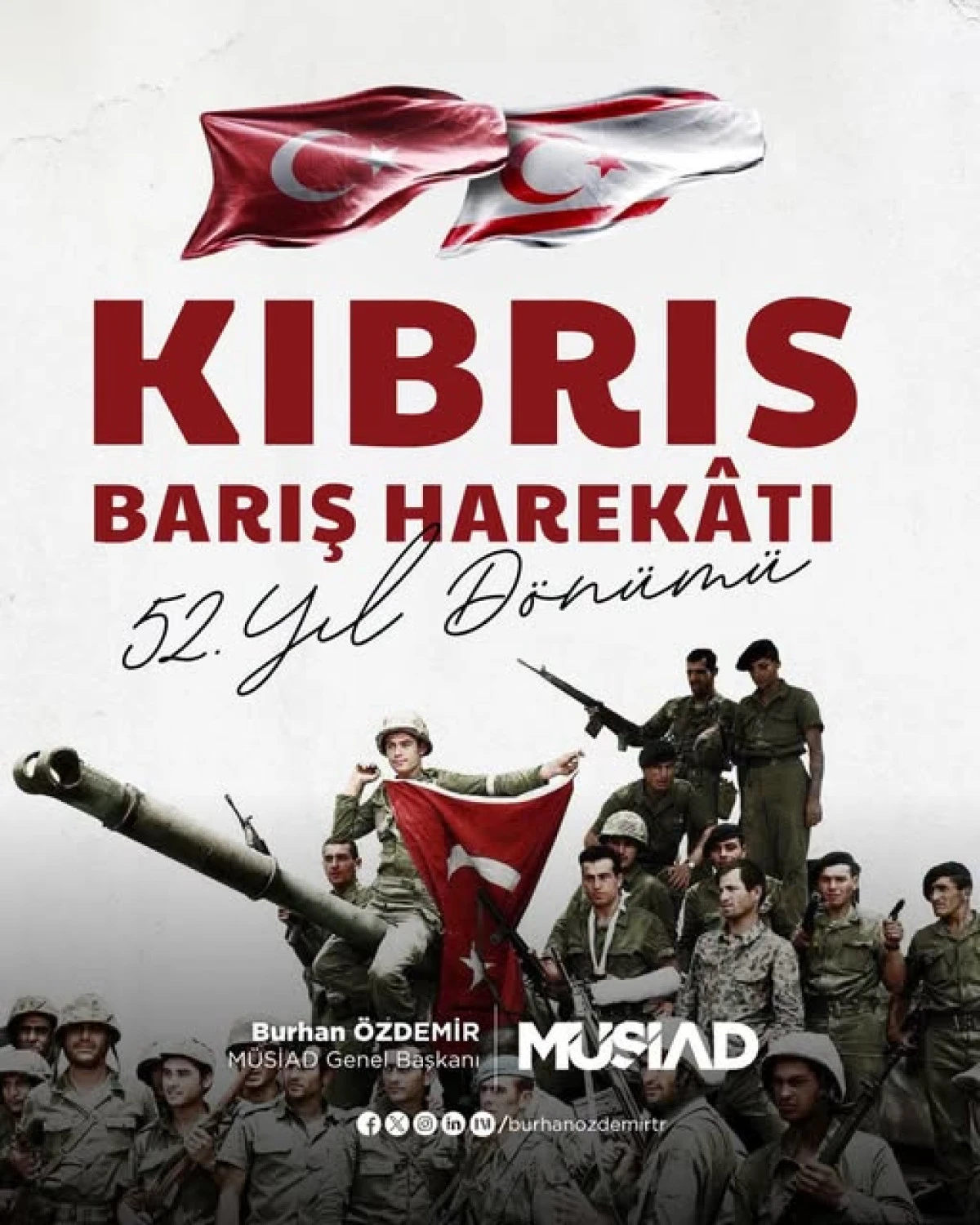 BURHAN &Ouml;ZDEMİR ,KIBRIS BARIŞ HAREKATI MESAJI