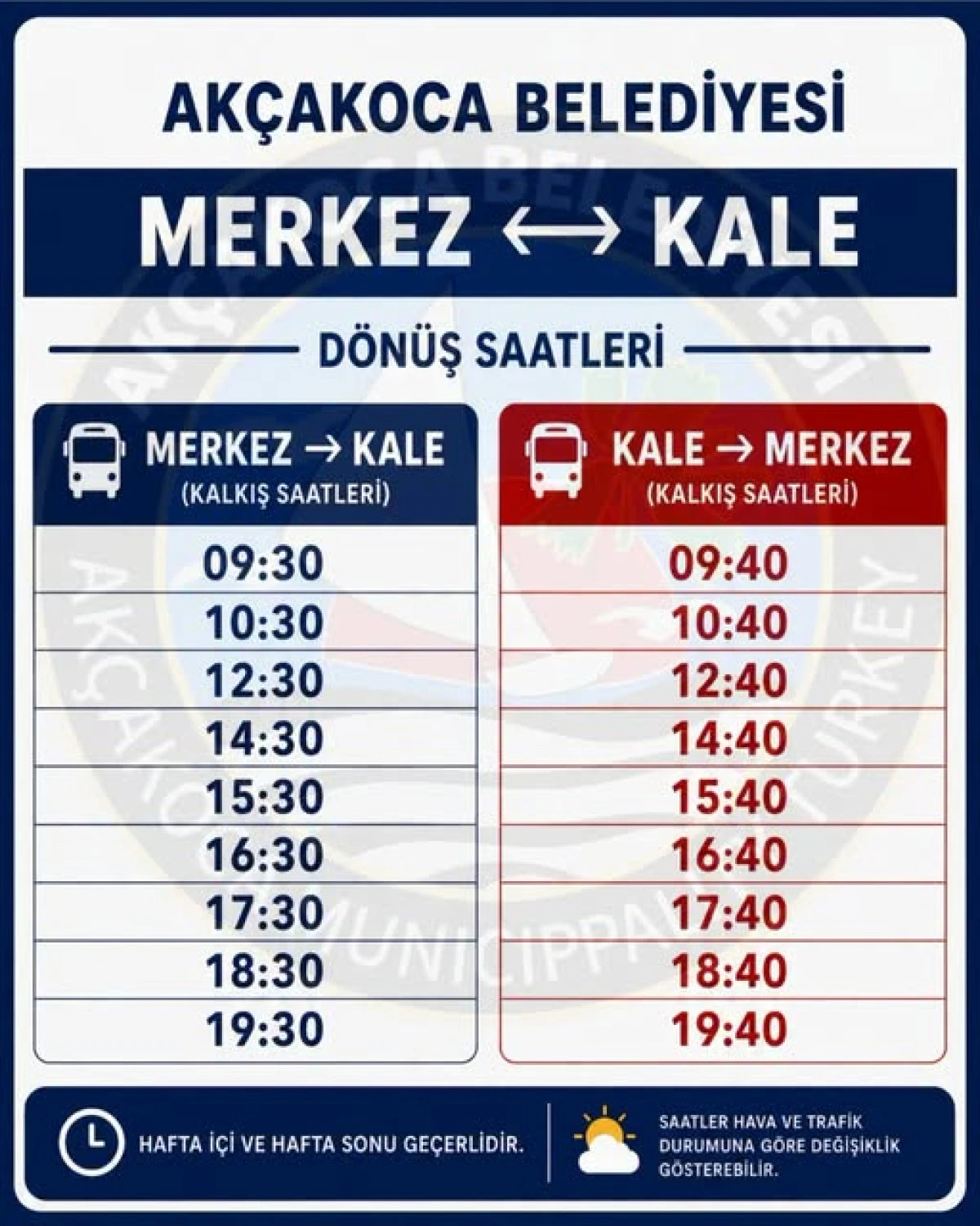 CENEVİZ KALE PLAJI  OTOB&Uuml;S UYGULAMASI BAŞLADI