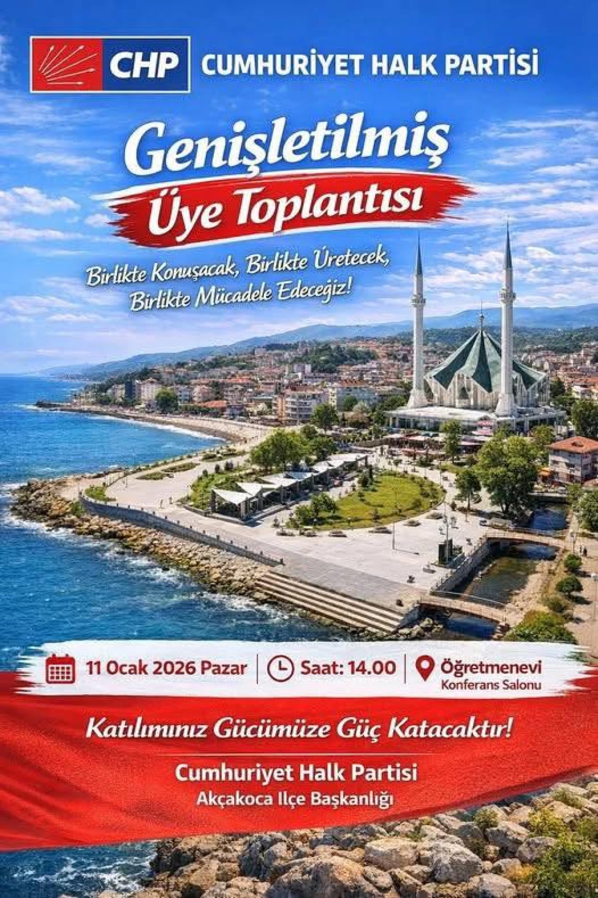 CHP Ak&ccedil;akoca&rsquo;da Genişletilmiş &Uuml;ye Toplantısı D&uuml;zenliyor