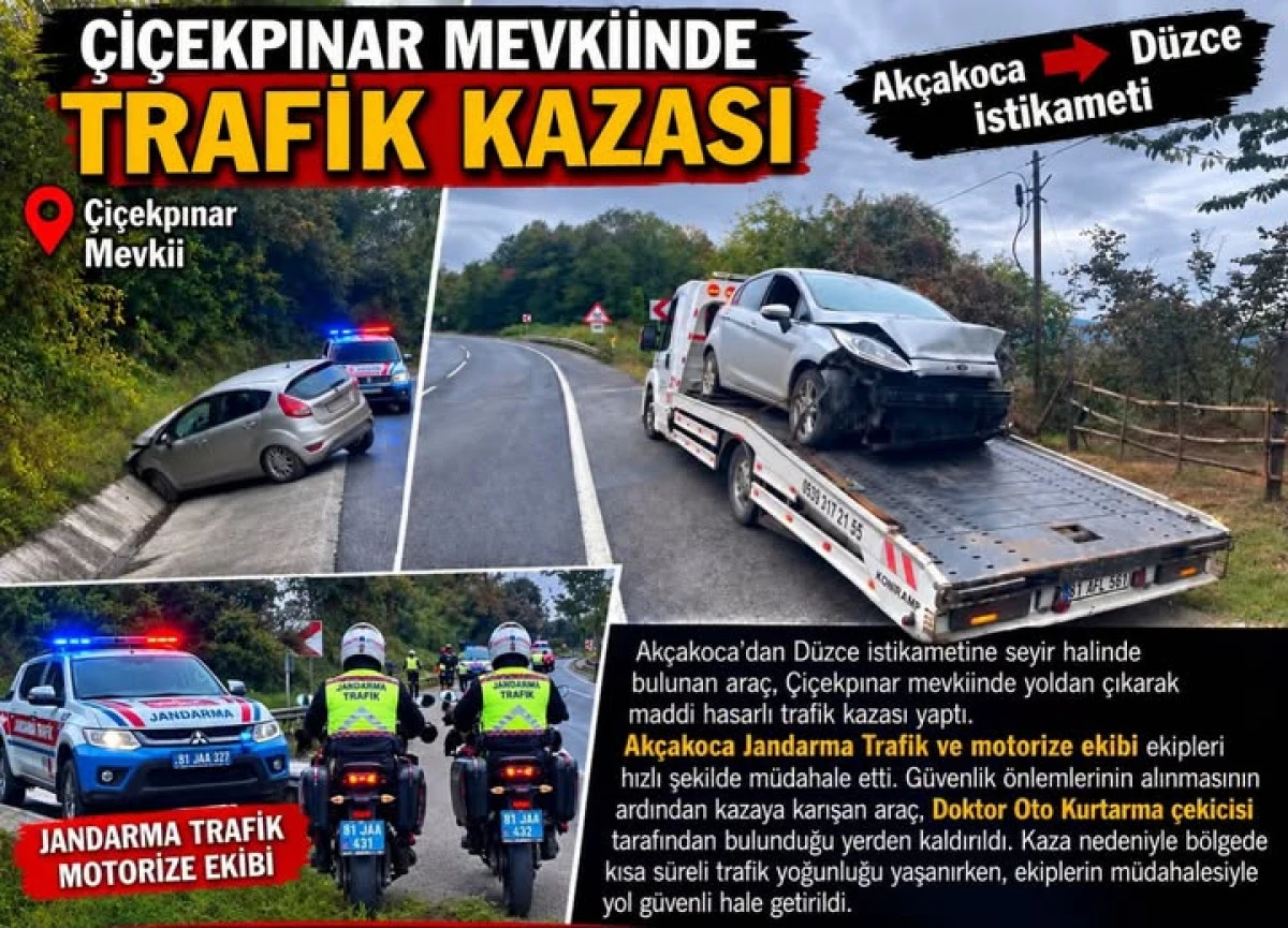 &Ccedil;İ&Ccedil;EKPINAR MEVKİİNDE TRAFİK KAZASI