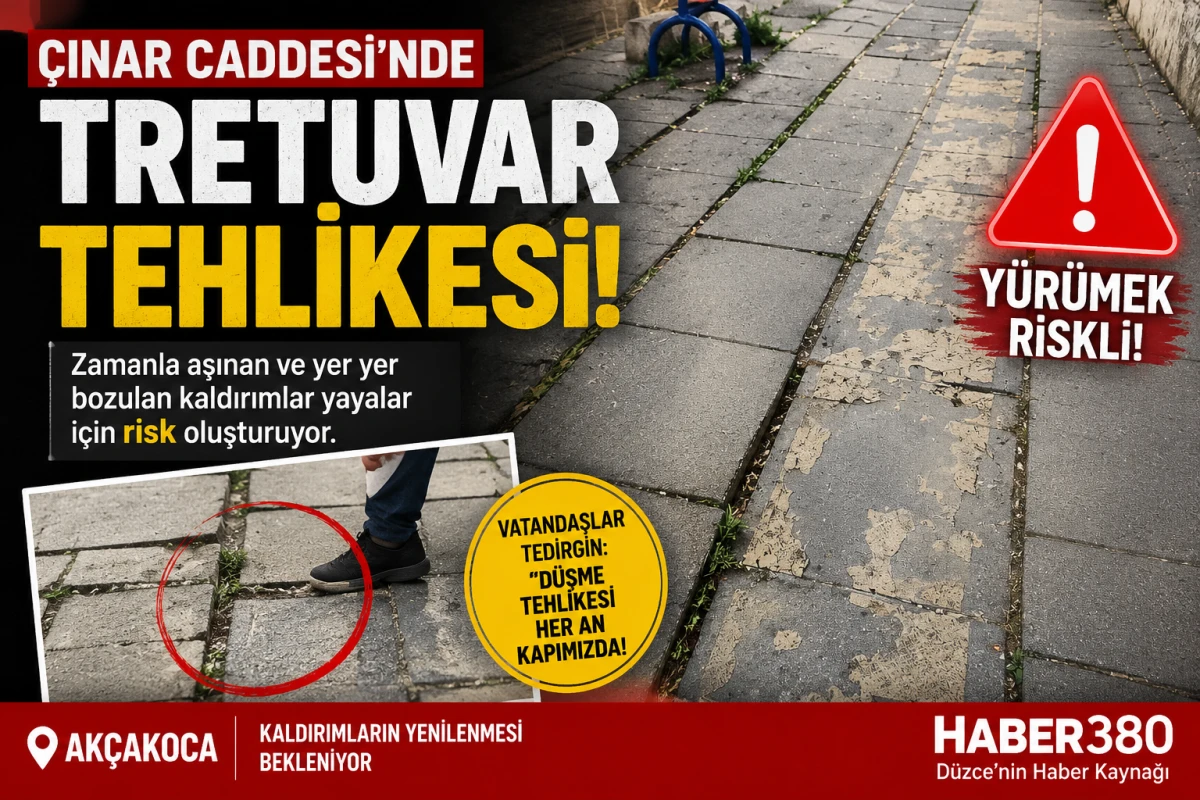&Ccedil;ınar Caddesi'nde Kaldırım Alarmı: Yayalar İ&ccedil;in Tehlike Oluşturuyor