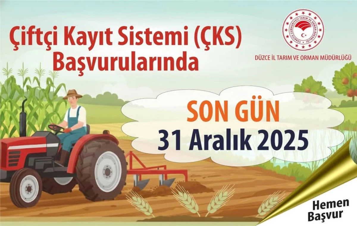 ÇKS Başvuruları 31 Aralık’ta Sona Eriyor