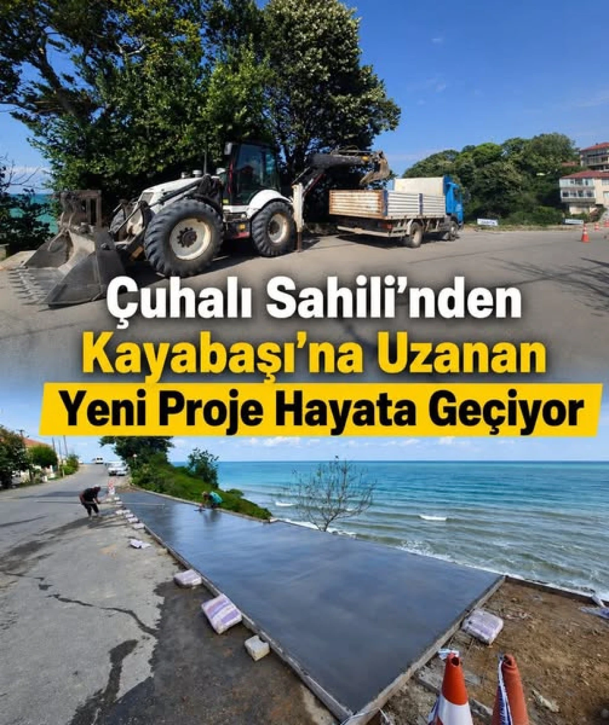 &Ccedil;uhalı Sahili Y&uuml;r&uuml;y&uuml;ş Yolu Ayazlı Mahallesi&rsquo;ne Doğru Uzatılıyor