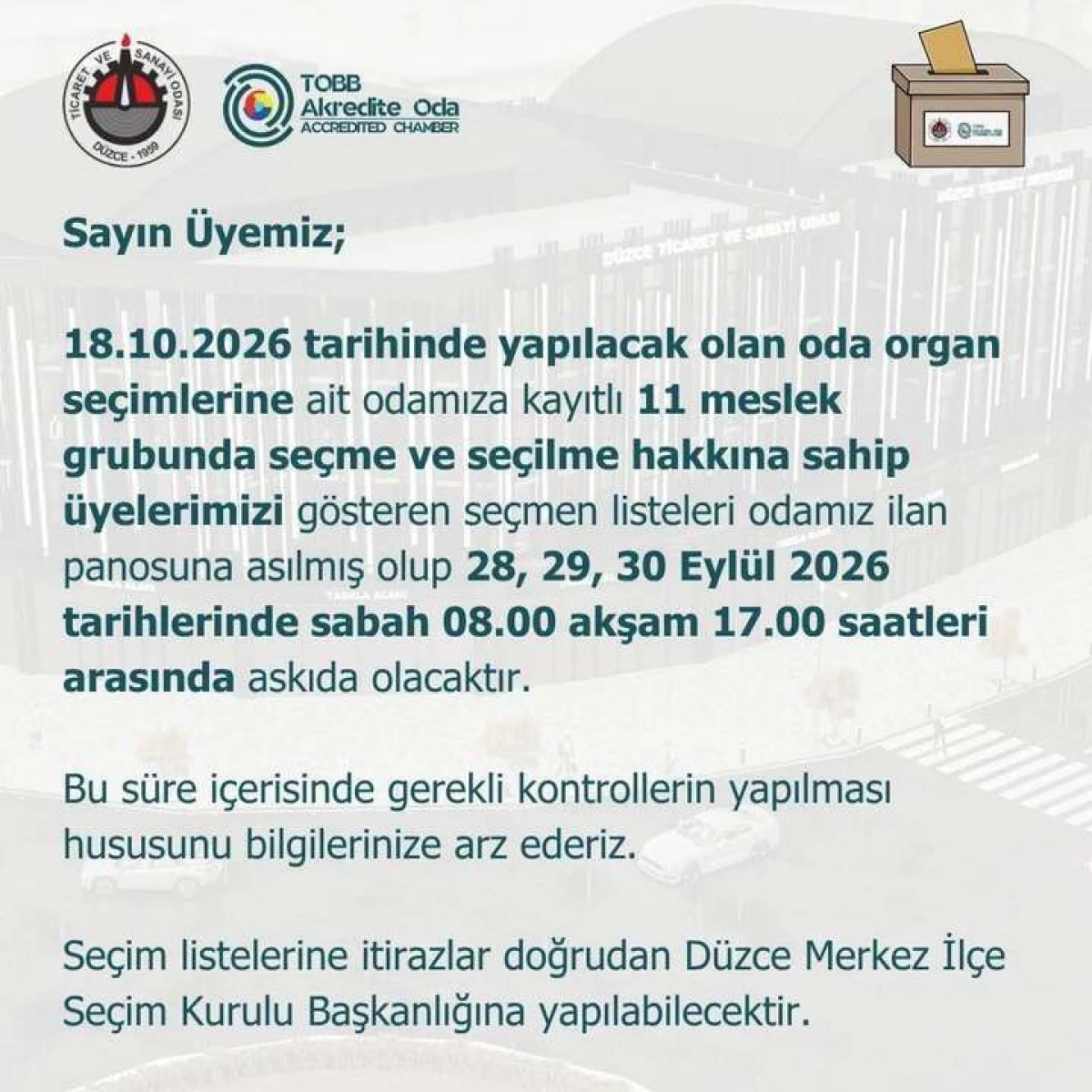 DTSO SE&Ccedil;İM HAZIRLIĞI