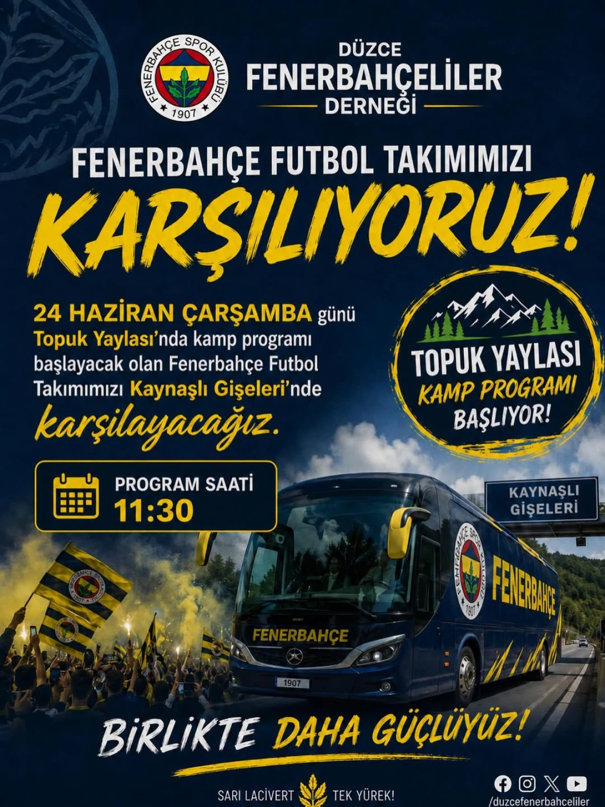 D&uuml;zce Fenerbah&ccedil;eliler Derneği'nden Coşkulu Karşılama Hazırlığı