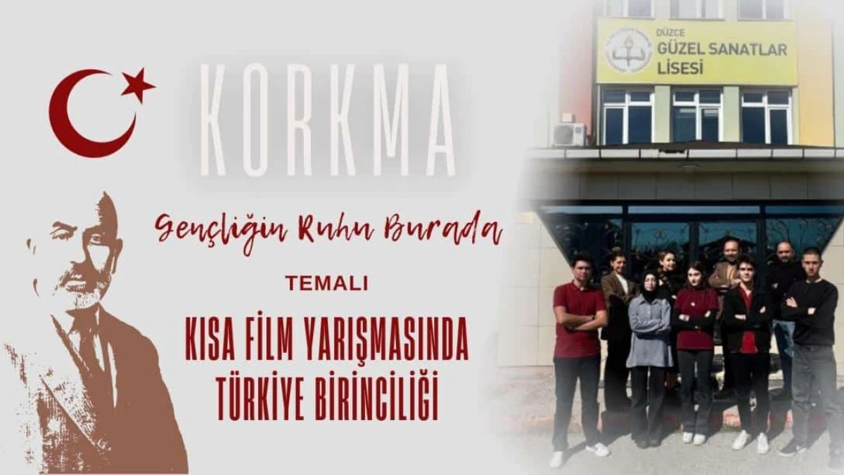 D&uuml;zce G&uuml;zel Sanatlar Lisesi &ouml;ğrencileri T&uuml;rkiye birincisi oldu.