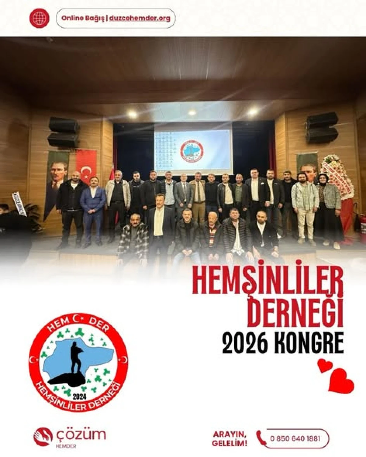 D&uuml;zce Hemşinliler Derneği&rsquo;nde 2. Olağan&uuml;st&uuml; Se&ccedil;imli Kongre Ger&ccedil;ekleştirildi