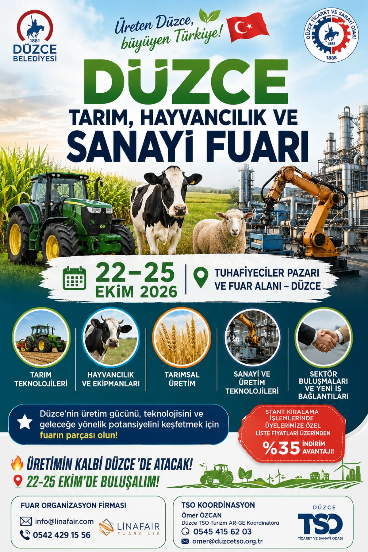 D&uuml;zce Tarım, Hayvancılık ve Sanayi Fuarı Ekim&rsquo;de Kapılarını A&ccedil;acak