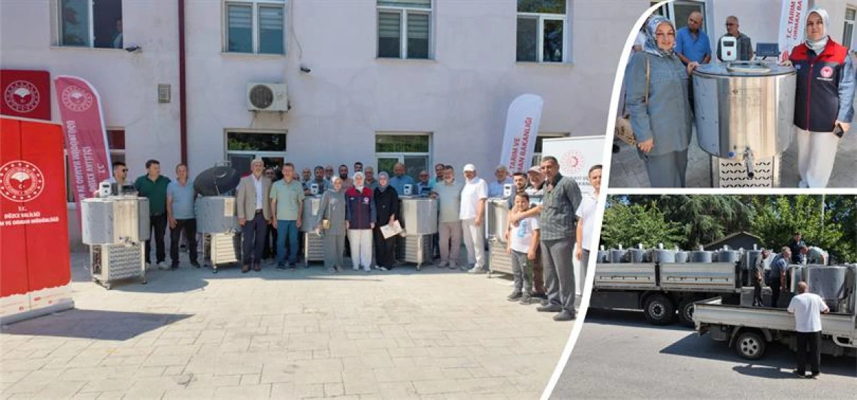 D&Uuml;ZCE&rsquo;DE 45 &Uuml;RETİCİYE S&Uuml;T SOĞUTMA TANKI DESTEĞİ