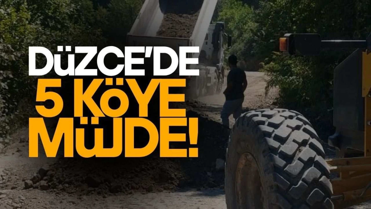 D&uuml;zce'de 5 k&ouml;ye halı saha yaptırılacaktır