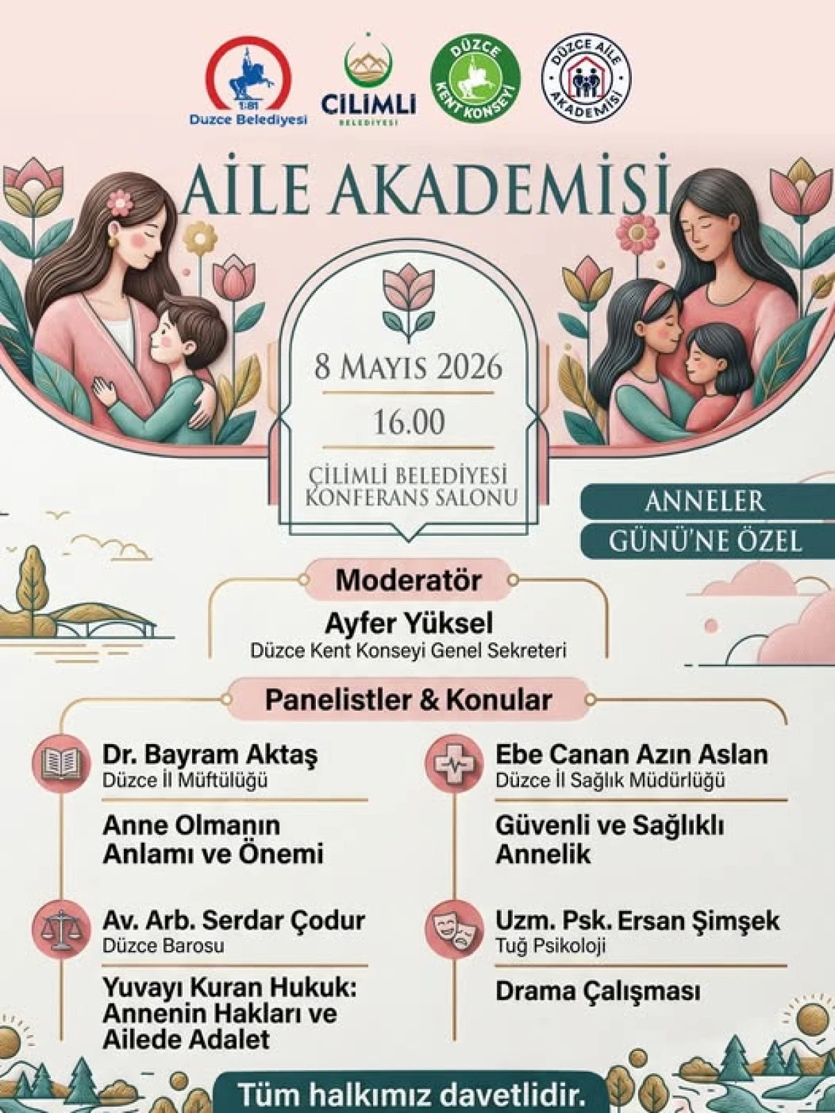 D&uuml;zce&rsquo;de Anneler G&uuml;n&uuml;&rsquo;ne &Ouml;zel &ldquo;Aile Akademisi&rdquo; Paneli D&uuml;zenleniyor