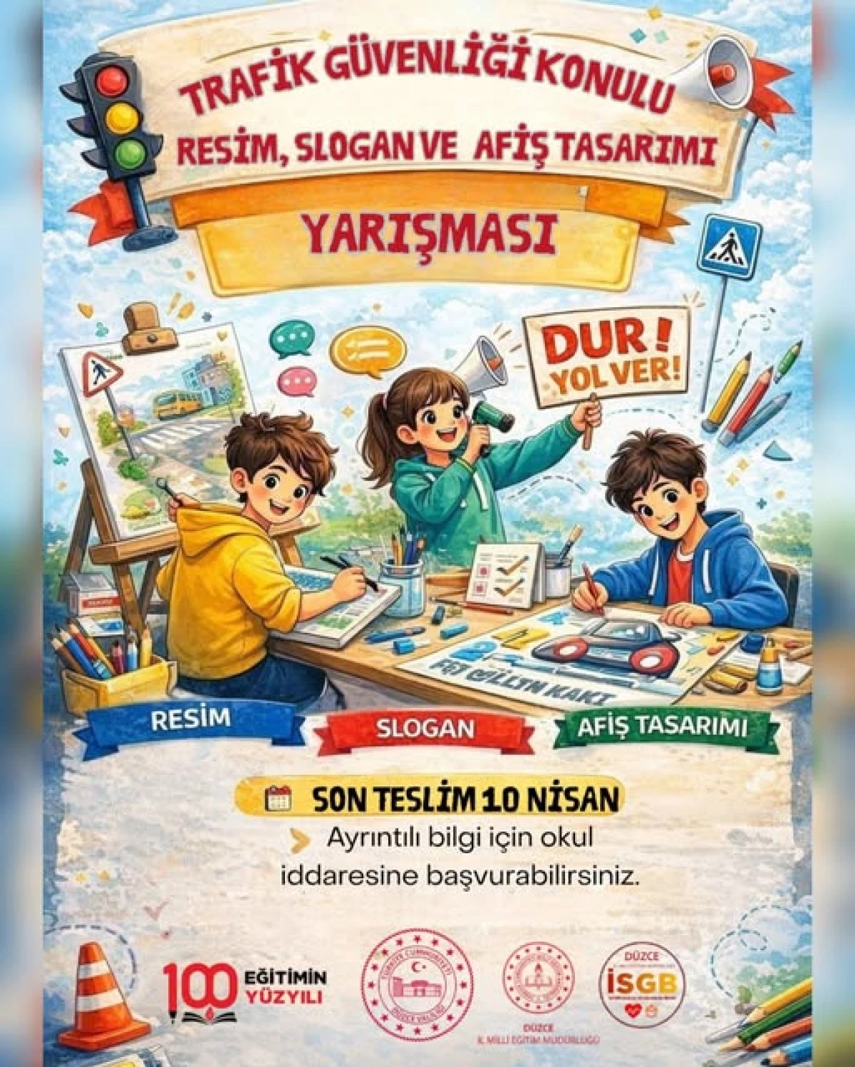 D&uuml;zce&rsquo;de Gen&ccedil; Yetenekler Trafik G&uuml;venliği İ&ccedil;in Yarışıyor!