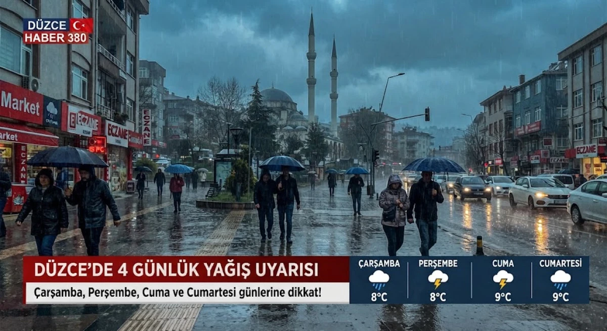 D&Uuml;ZCE&rsquo;DE SAĞANAK YAĞIŞ ALARMI!