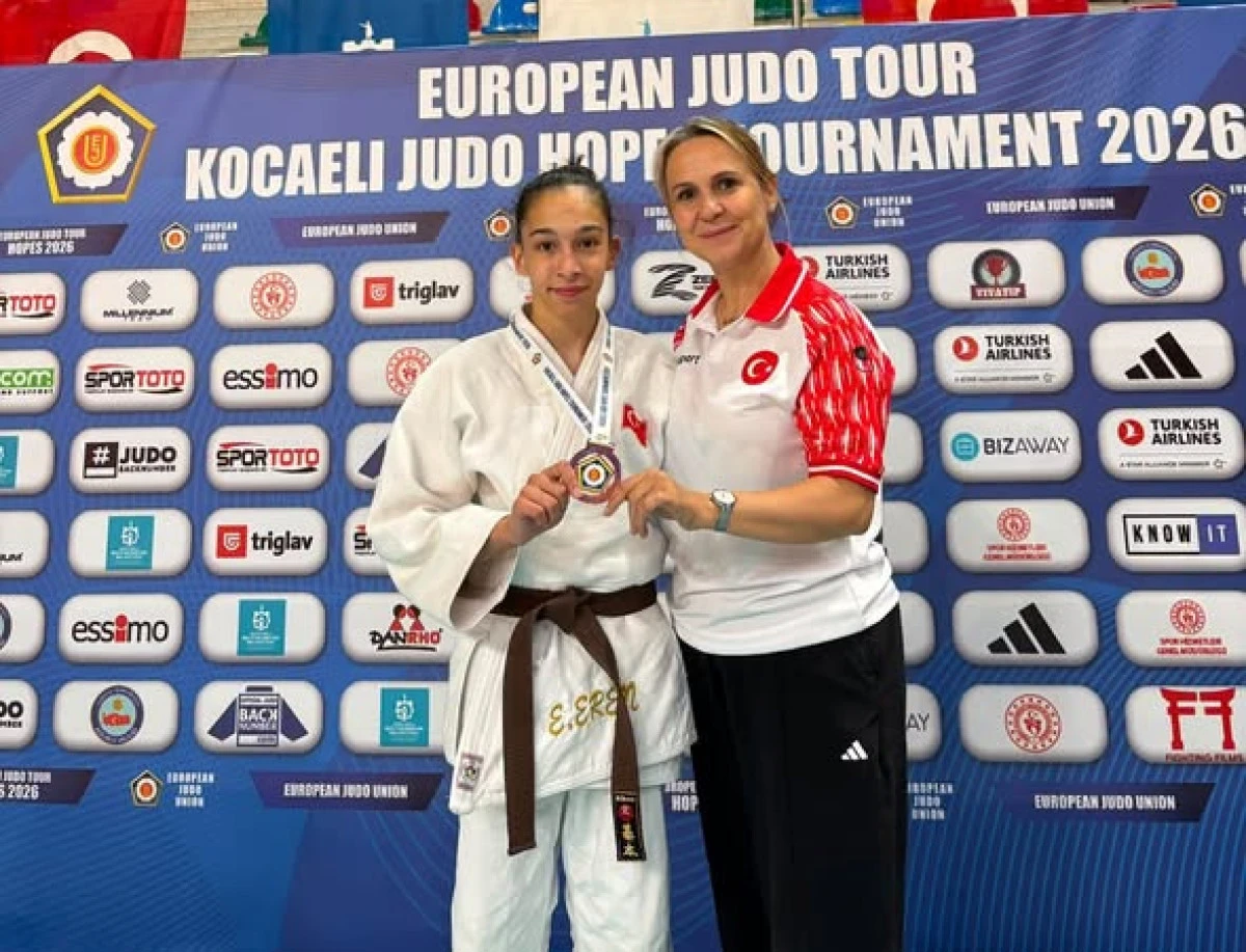 D&uuml;zceli Judocu Erva Eren, Avrupa Kupası'nda Bronz Madalya Kazandı