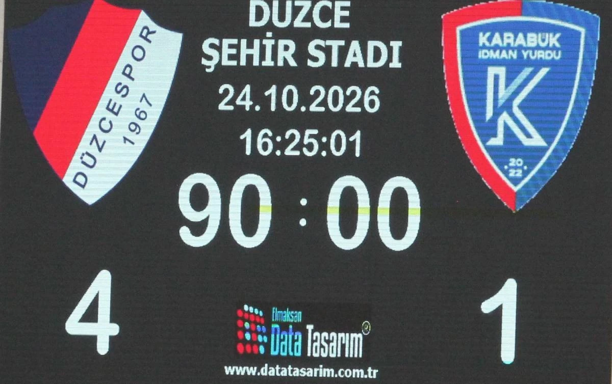 D&uuml;zcespor&rsquo;dan Karab&uuml;k&rsquo;e gol yağmuru