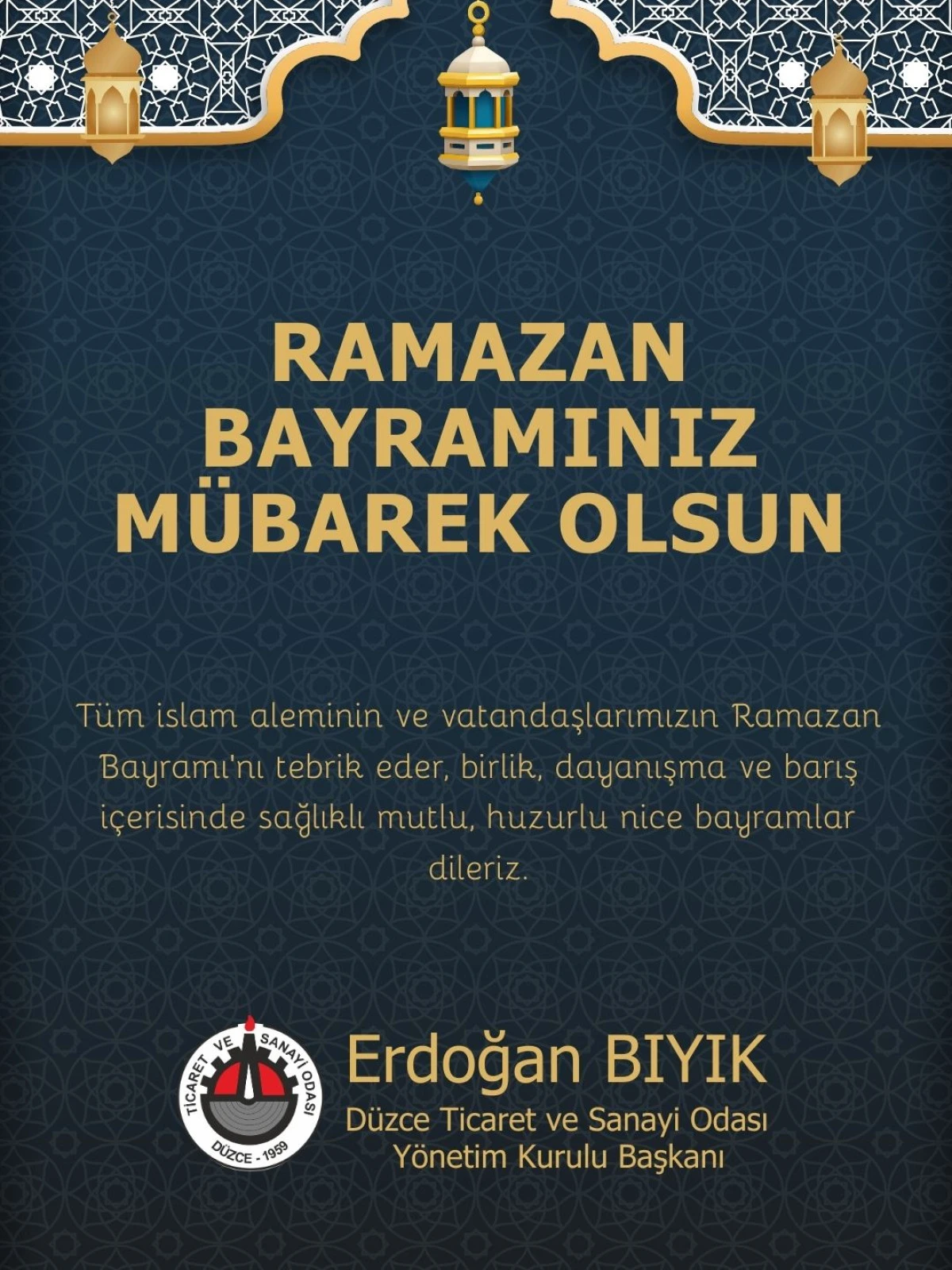 ERDOĞAN BIYIK,D&Uuml;ZCE LİLERİN BAYRAMINI KUTLADI
