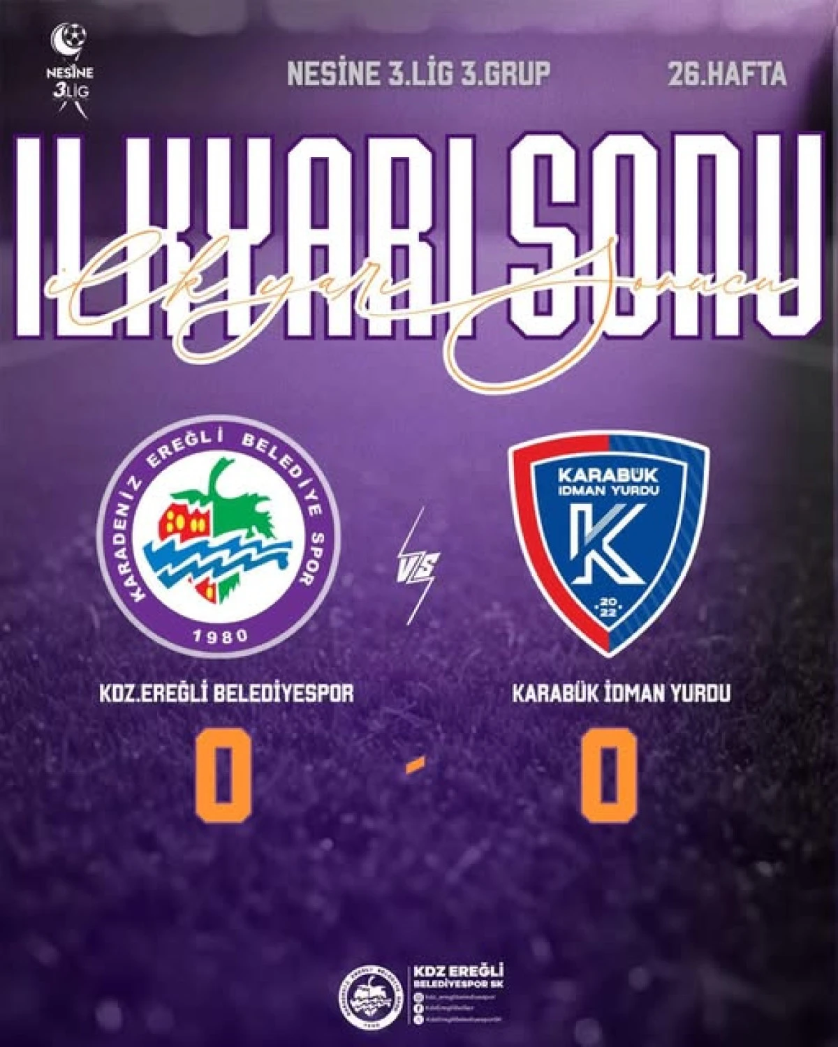 EREĞLİ BELEDİYESPOR KOMŞUYA TAKILDI: 0-0