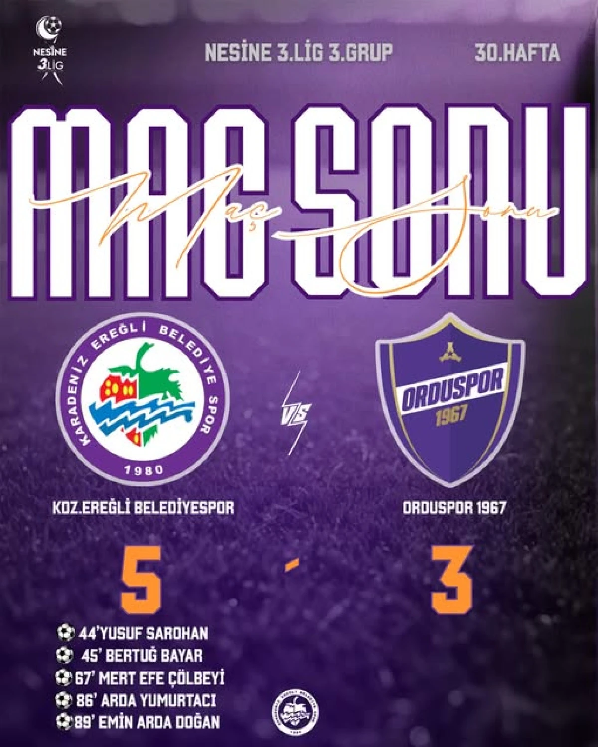 Ereğli play-off &ouml;ncesinde moral buldu: 5-3