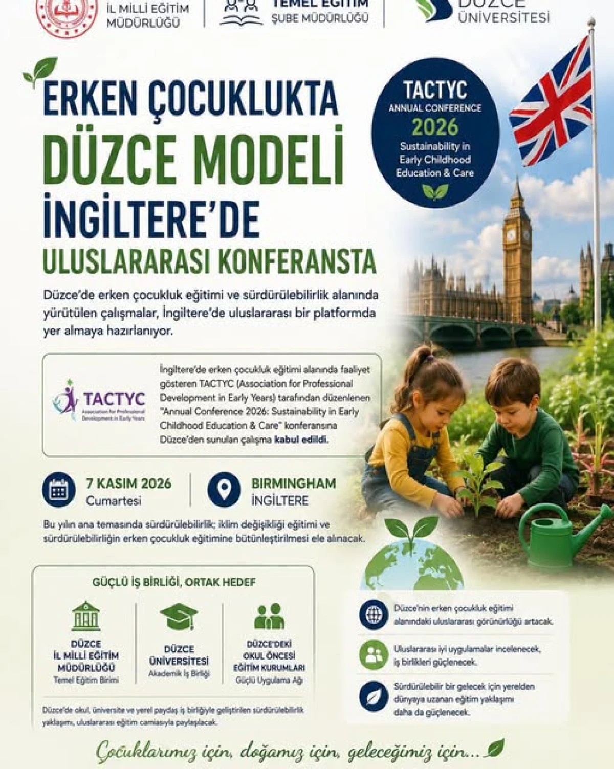 Erken &Ccedil;ocuklukta D&uuml;zce Modeli İngiltere&rsquo;de Uluslararası Konferansta