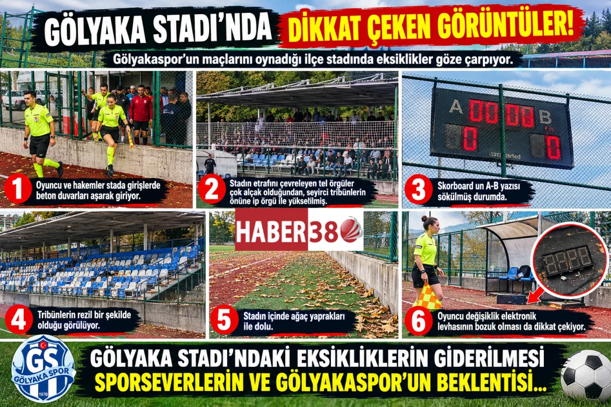 G&Ouml;LYAKA STADI&rsquo;NDA DİKKAT &Ccedil;EKEN G&Ouml;R&Uuml;NT&Uuml;LER!