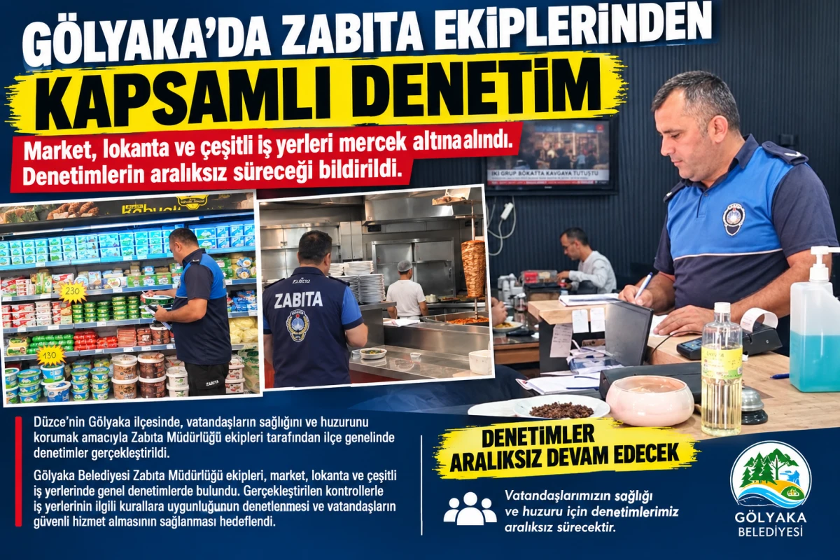 G&Ouml;LYAKA&rsquo;DA ZABITA EKİPLERİNDEN KAPSAMLI DENETİM